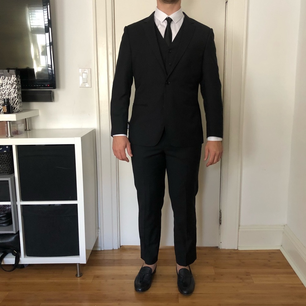 Giovanni Bresciani 100% Wool 3 piece suit 40s 33